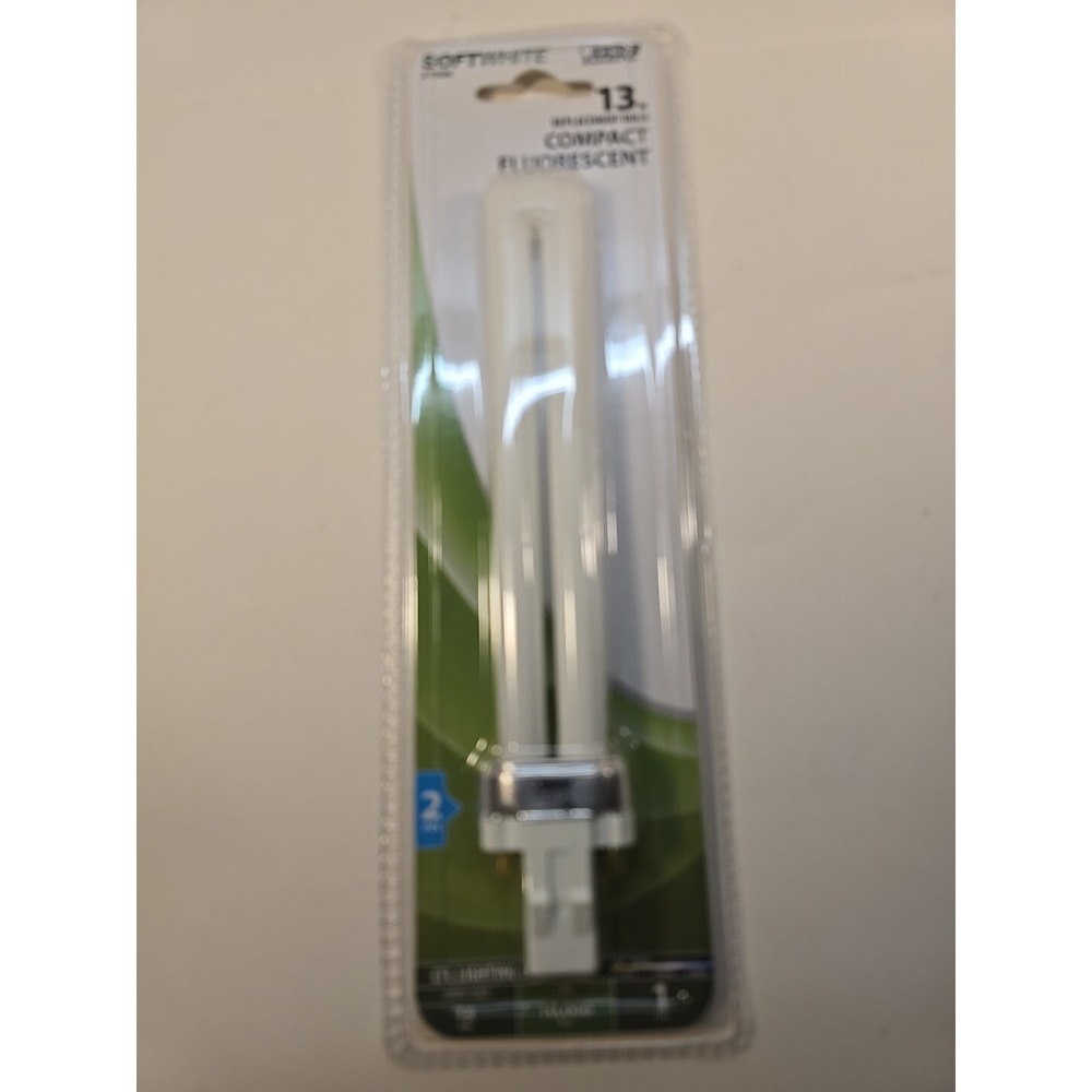 Feit BPPL13 Single Tube Compact Fluorescent LIGHT Bulb 2 Pin Soft White 13 Watt
